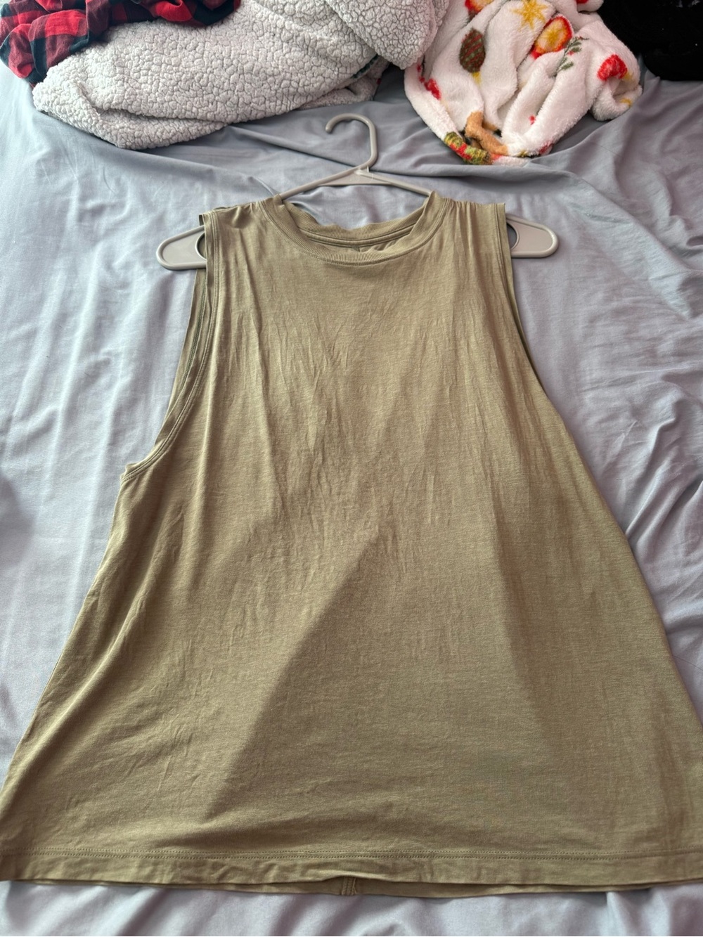 lululemon athletica Olive Green Scoop Neck Tank Top